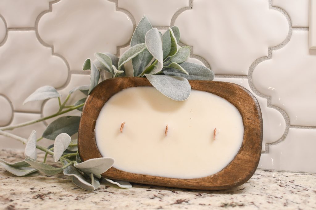 Soy Wax Wood Wick Dough Bowl Candle Product Thumbail (View full Size)