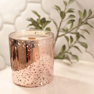 *new* Soy Wax Wood Wick Luxe Vessel Candle - Rose Gold